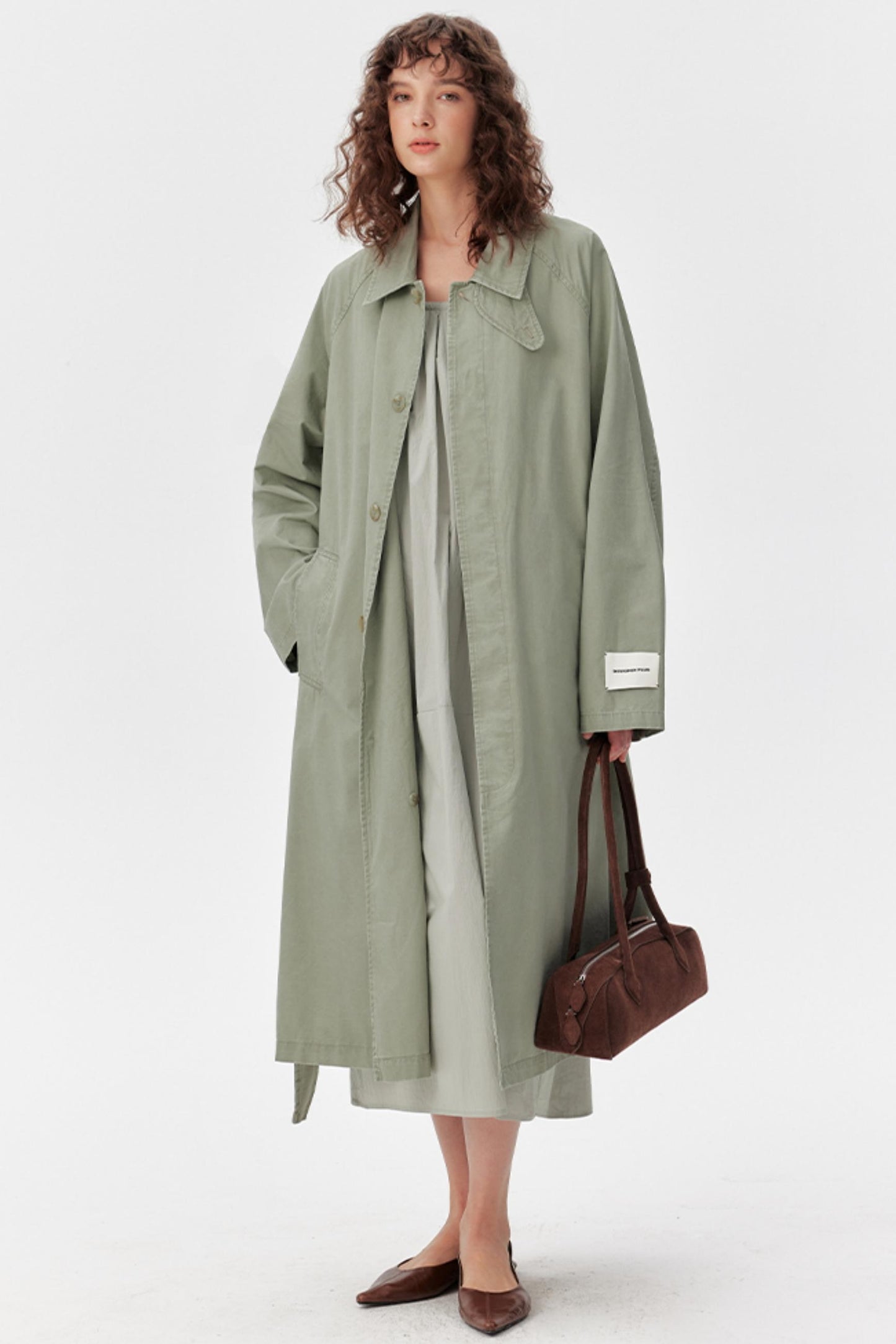 Petite Sleeveless Trench Dress Coat Set-Up