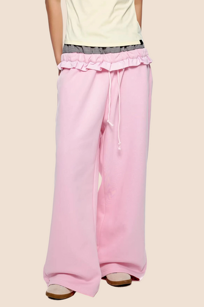 Plaid Patchwork Sweatpants