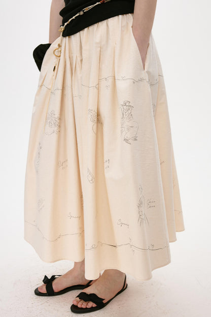 Summer Pleated Skirt