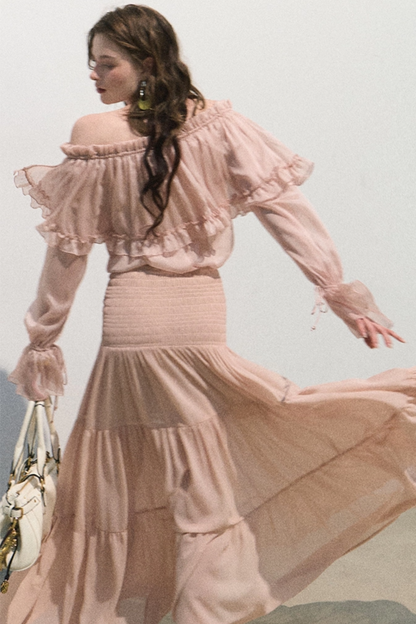 Romantic Ruffled Chiffon Blouse