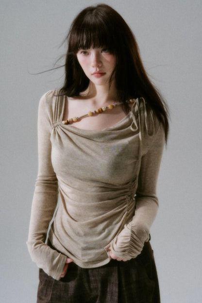 Lyocell Wool Beaded T-Shirt