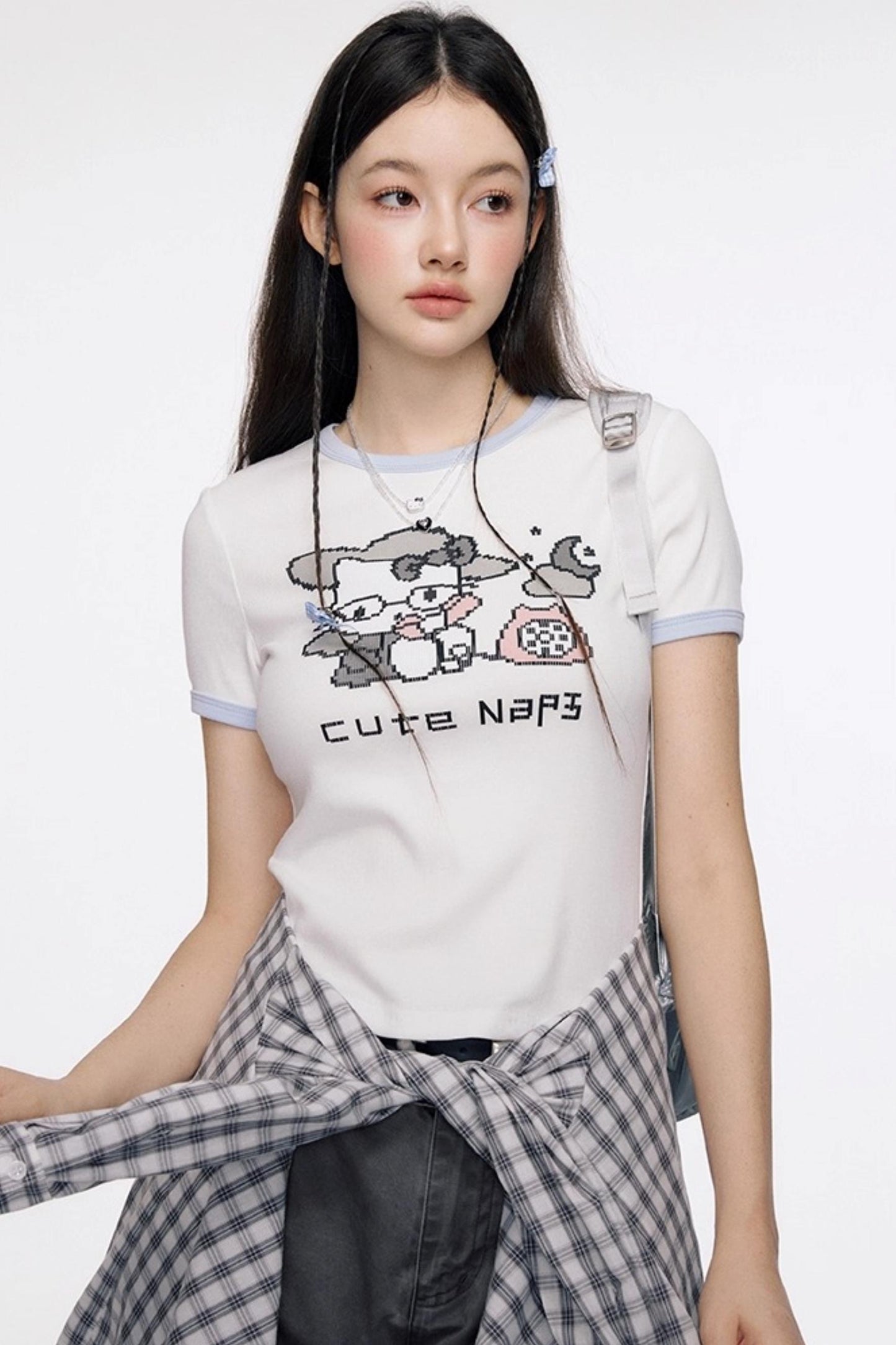 Original Cartoon Print Crop Top