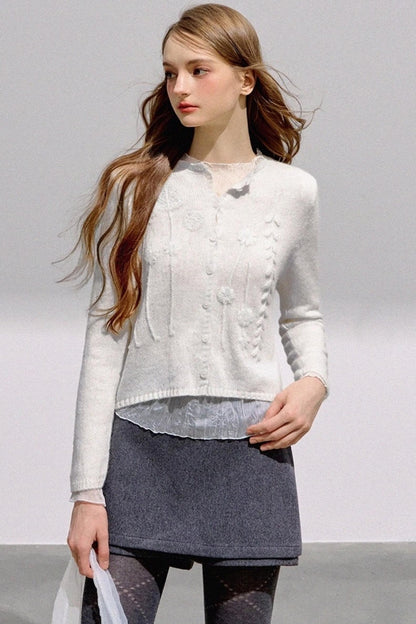 French Knitted Sweater Cardigan