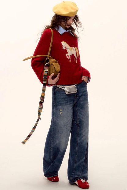 Lucky Pony Wool Sweater