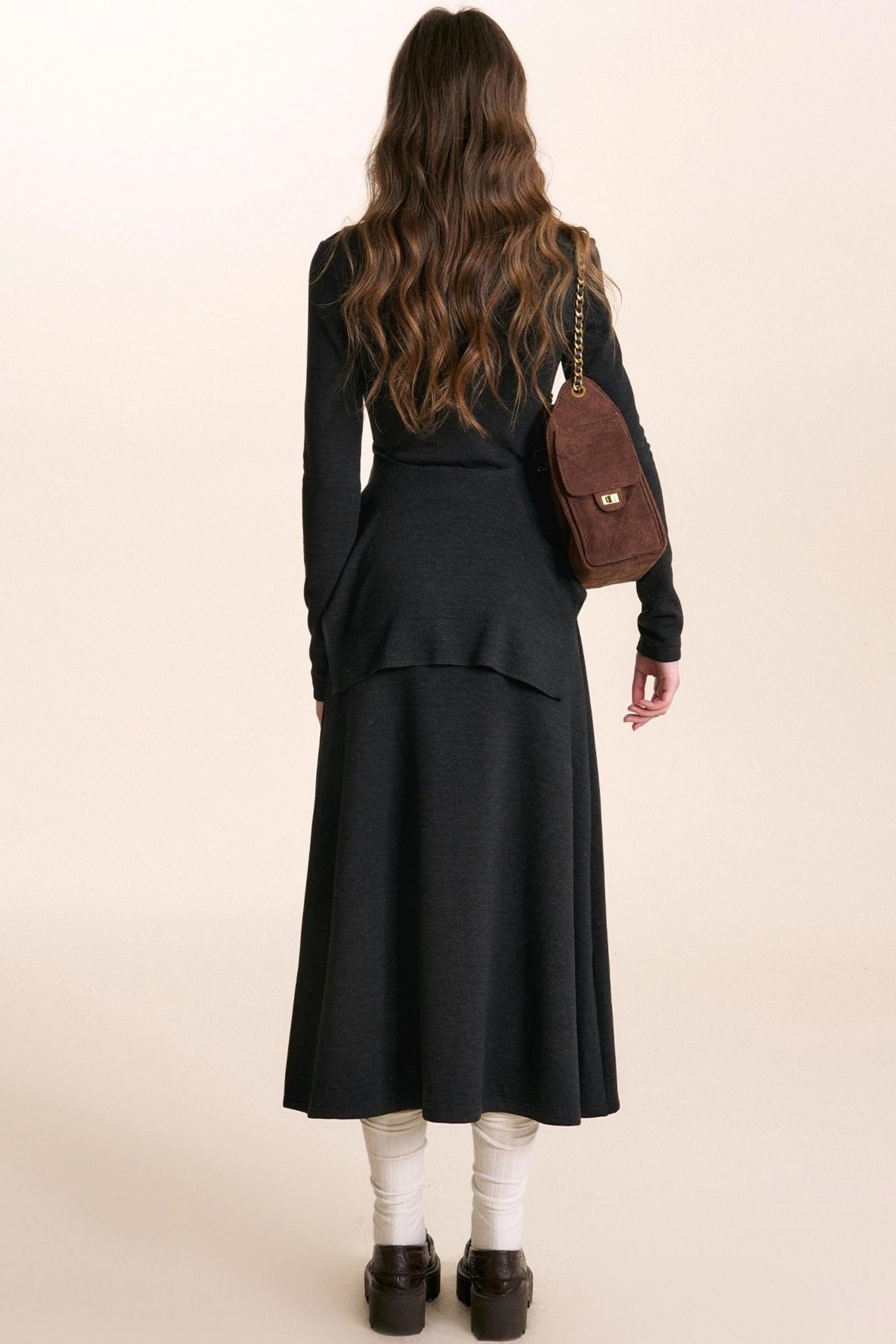 Lace-Up Knitted Dress