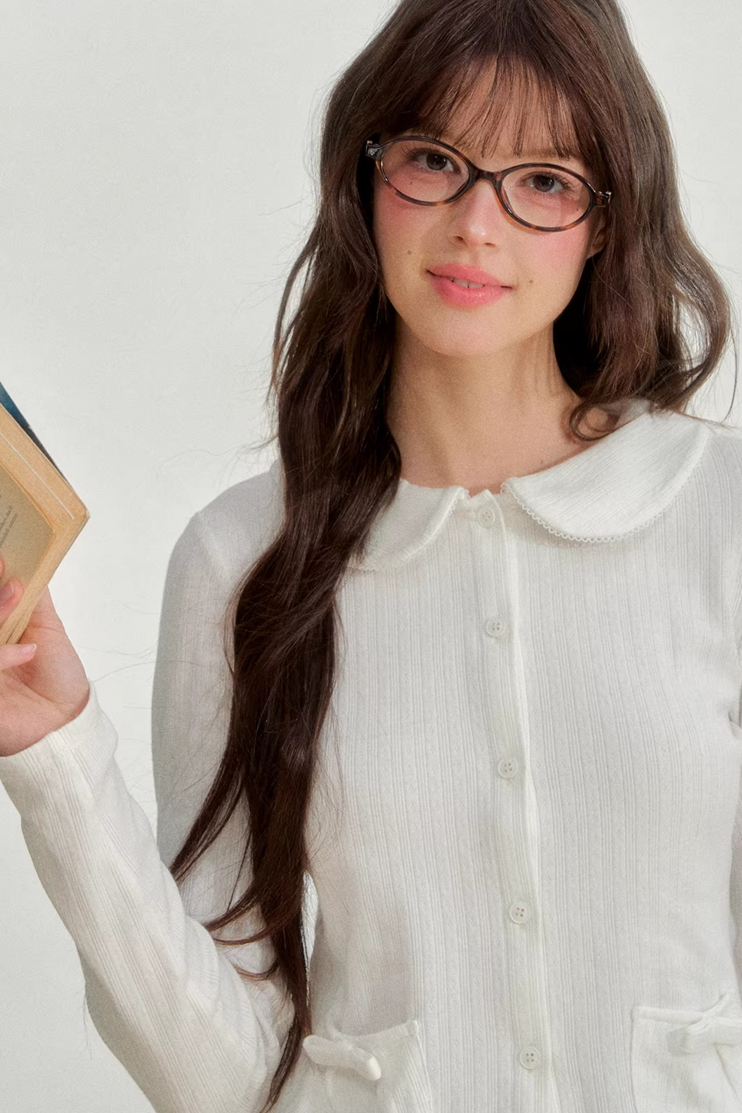 Printed Doll Collar Blouse Set-Up