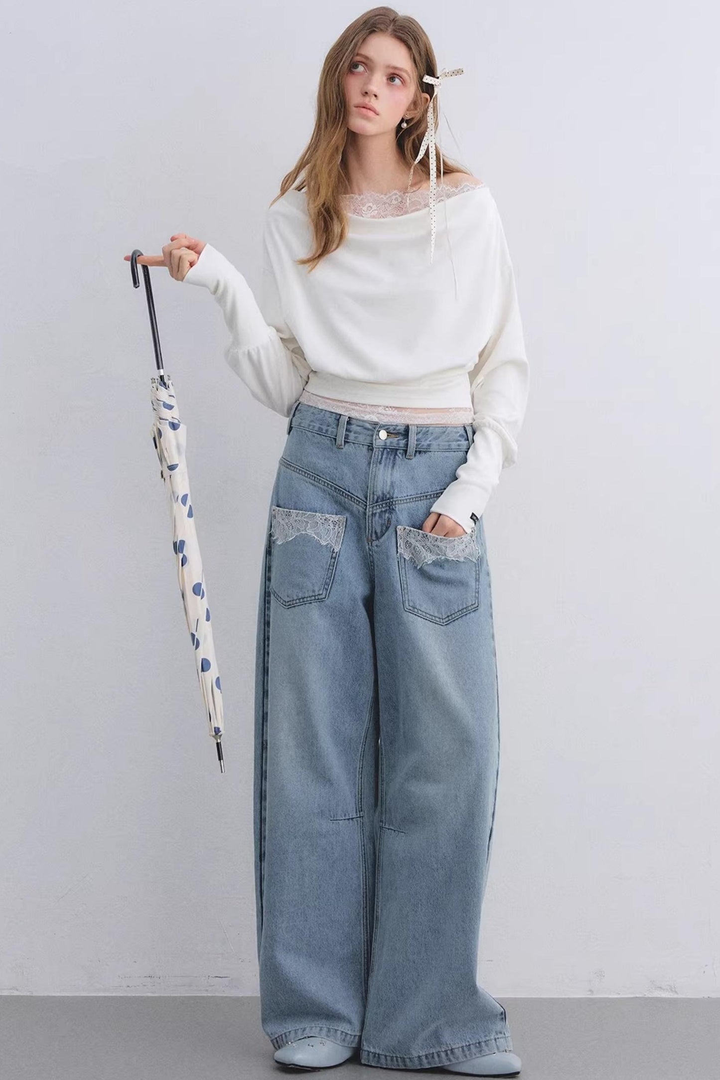 Love Asgony Off-Shoulder Top set-Up