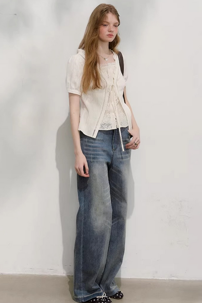 Cloud Peony Lace Blouse