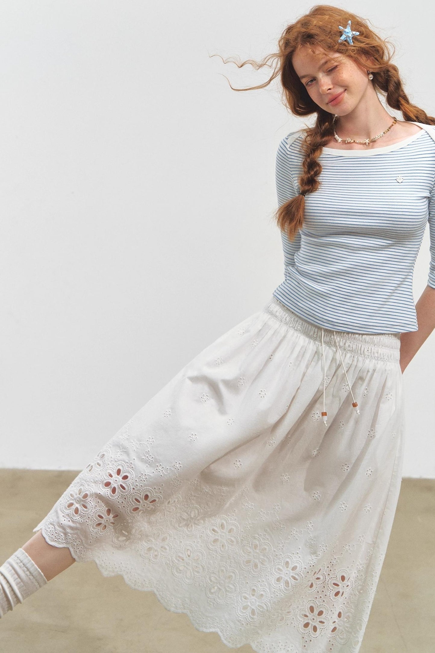 Envelope Striped Slim Top