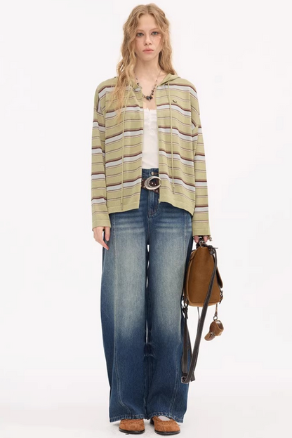 Split Hem Stretchy Denim Pants