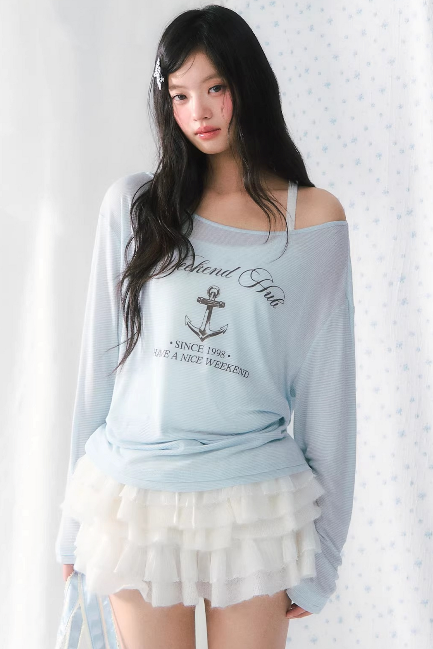 Retro Off-Shoulder Blouse