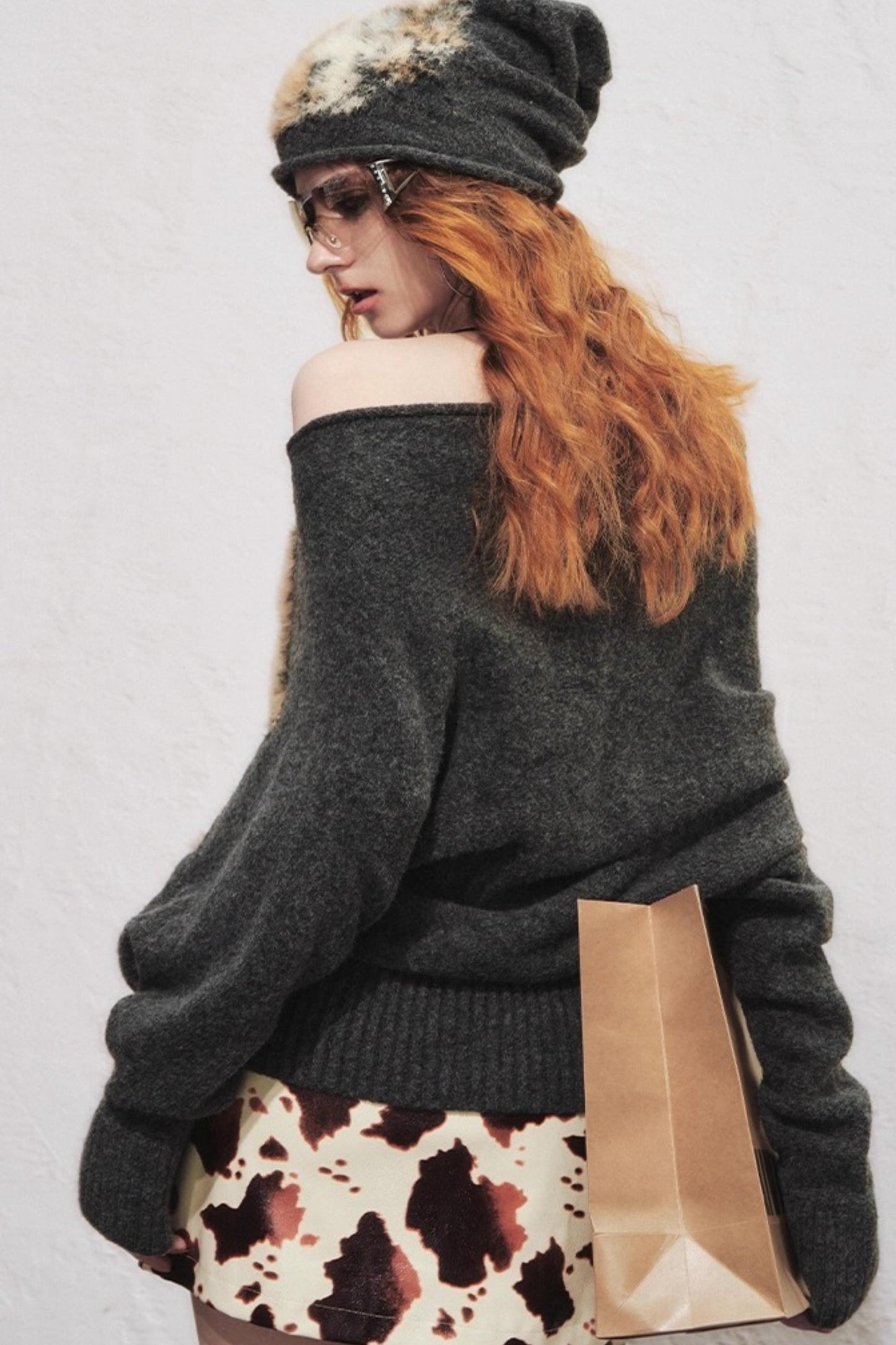 Slanted Long Sleeve Sweater