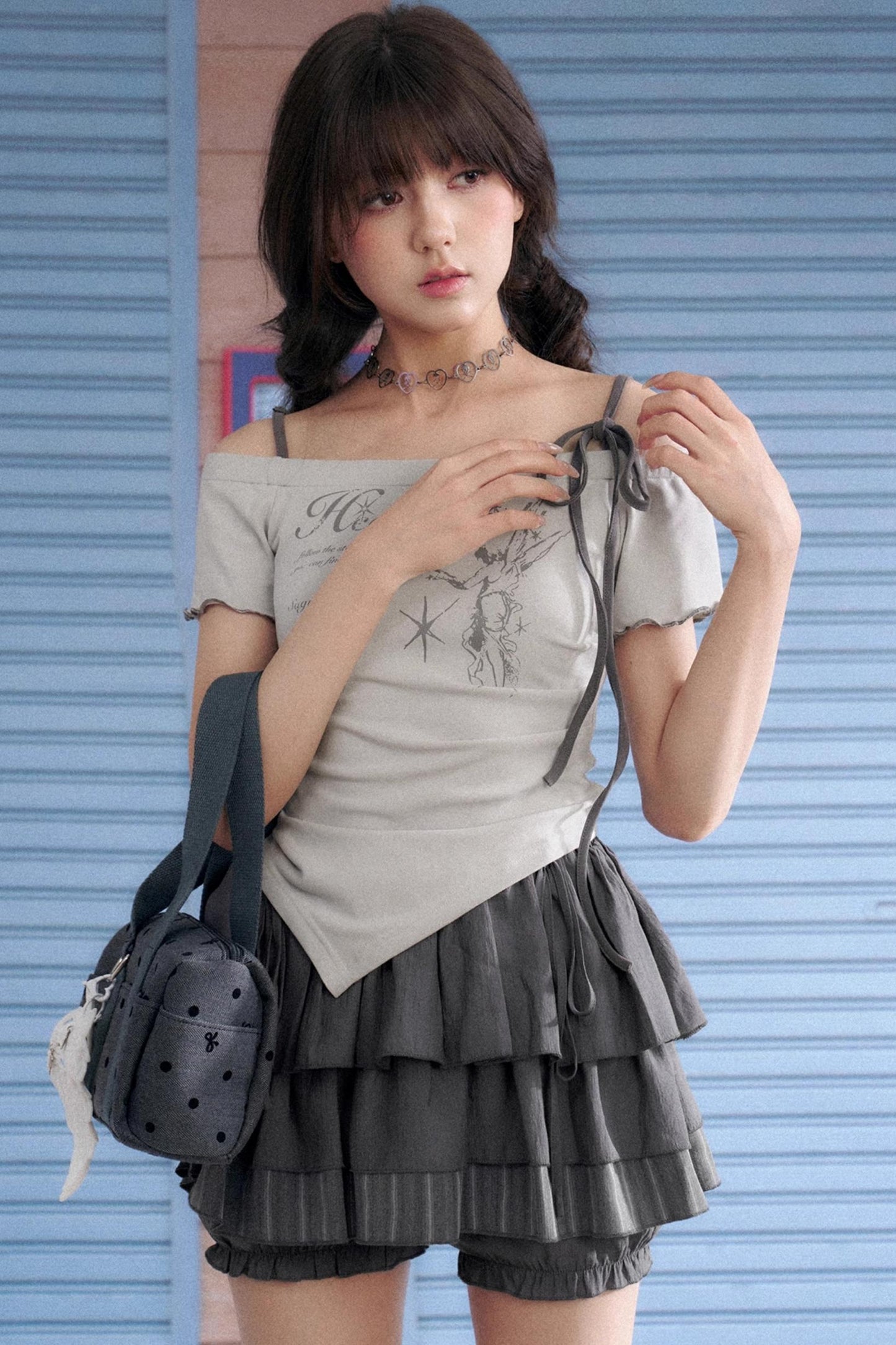 Angel Asymmetrical Summer Top