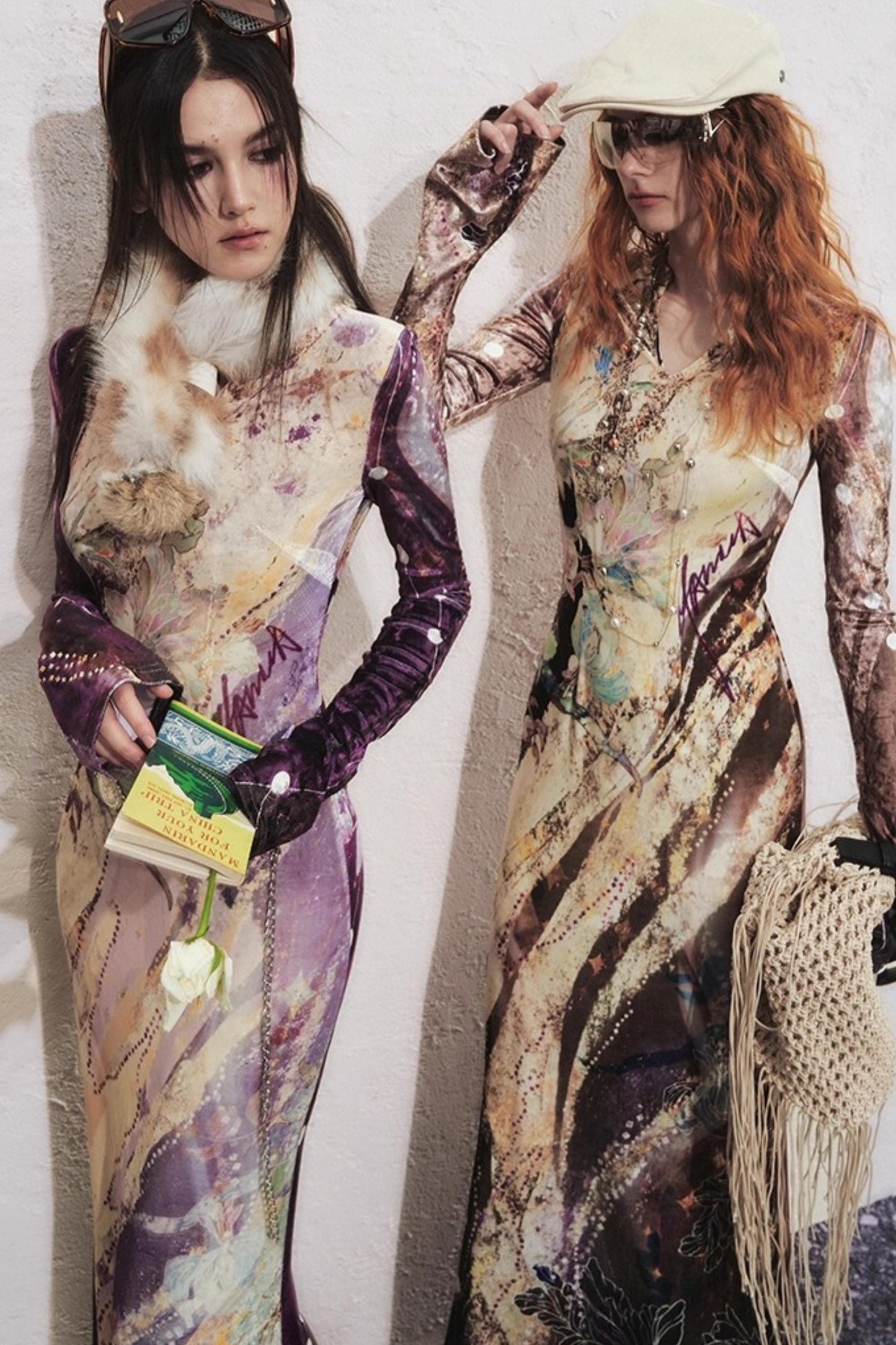 Velvet V-Neck Mermaid Dress