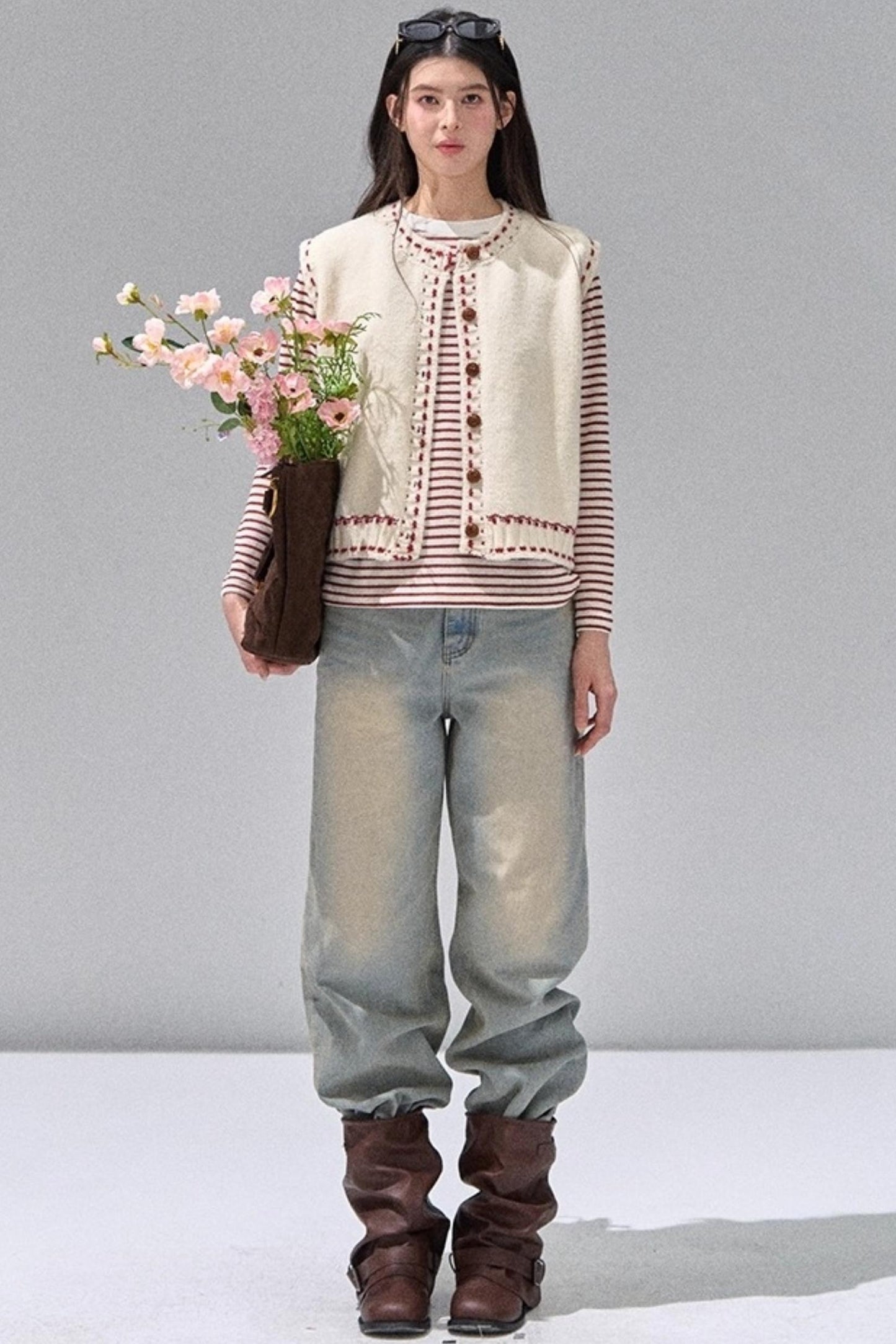 Retro Washed Straight Jeans