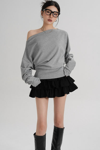 Temperament Shoulder T-shirt