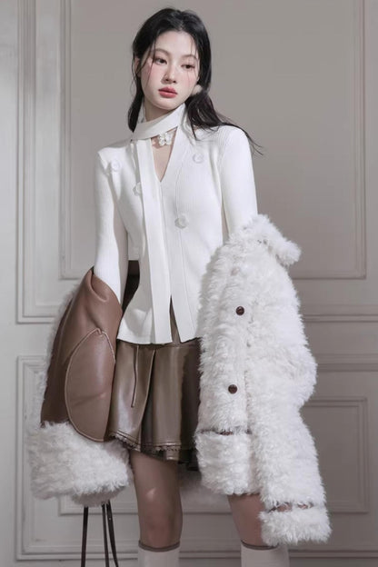 White Moonlight Knit Top