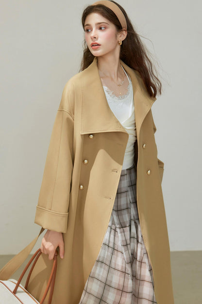 Autumn Double-Breasted Long Coat