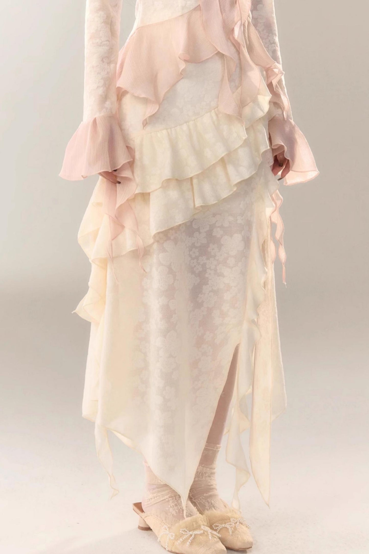 Blue Cherry Blossom Top Skirt Set-Up