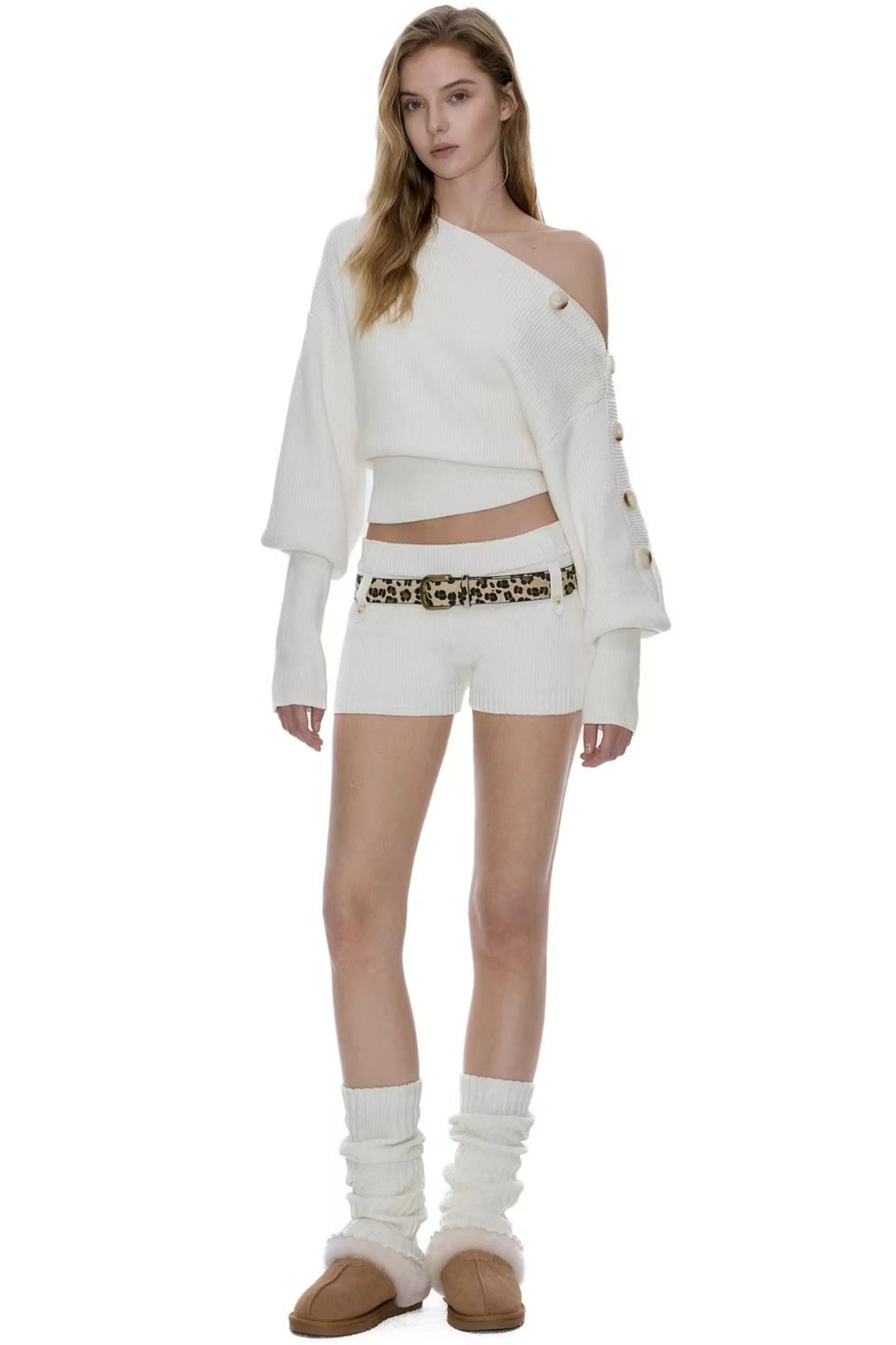 Two-Way Slanted Shoulder Sweater Set-Up