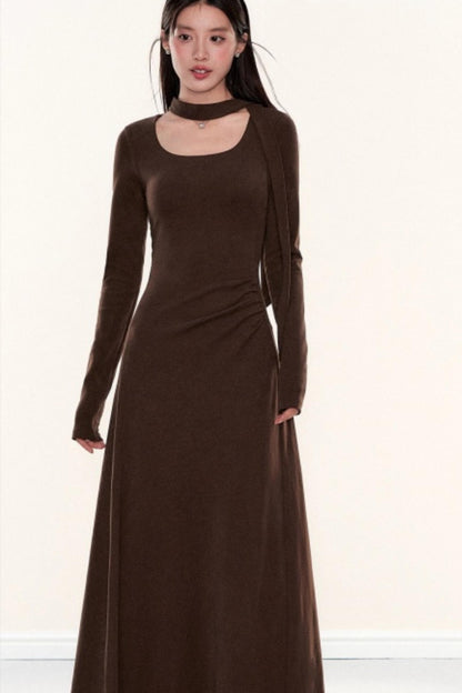 Knitted Ribbon Bodycon Slimming Dress