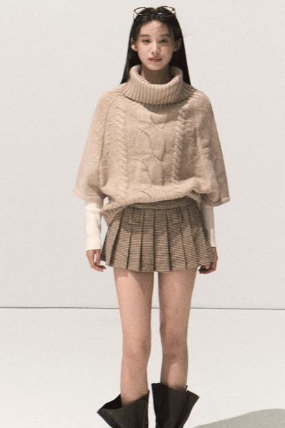 Throbbing Campus Lovers Woolen Skirt