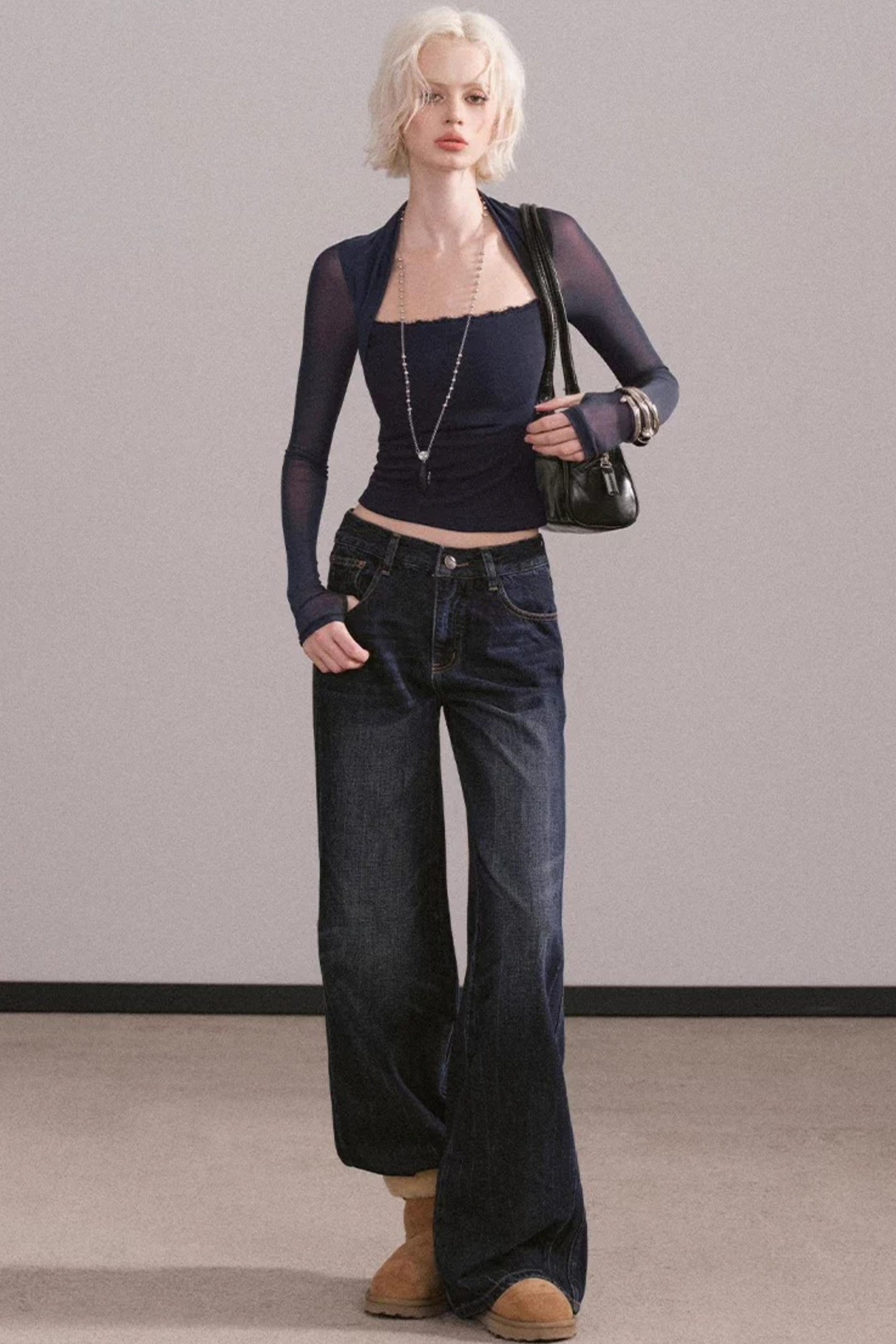 Lace Mesh Waist-Cinching Vest