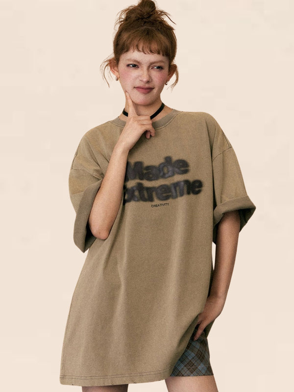 Vintage Letters Short Sleeve T-Shirt