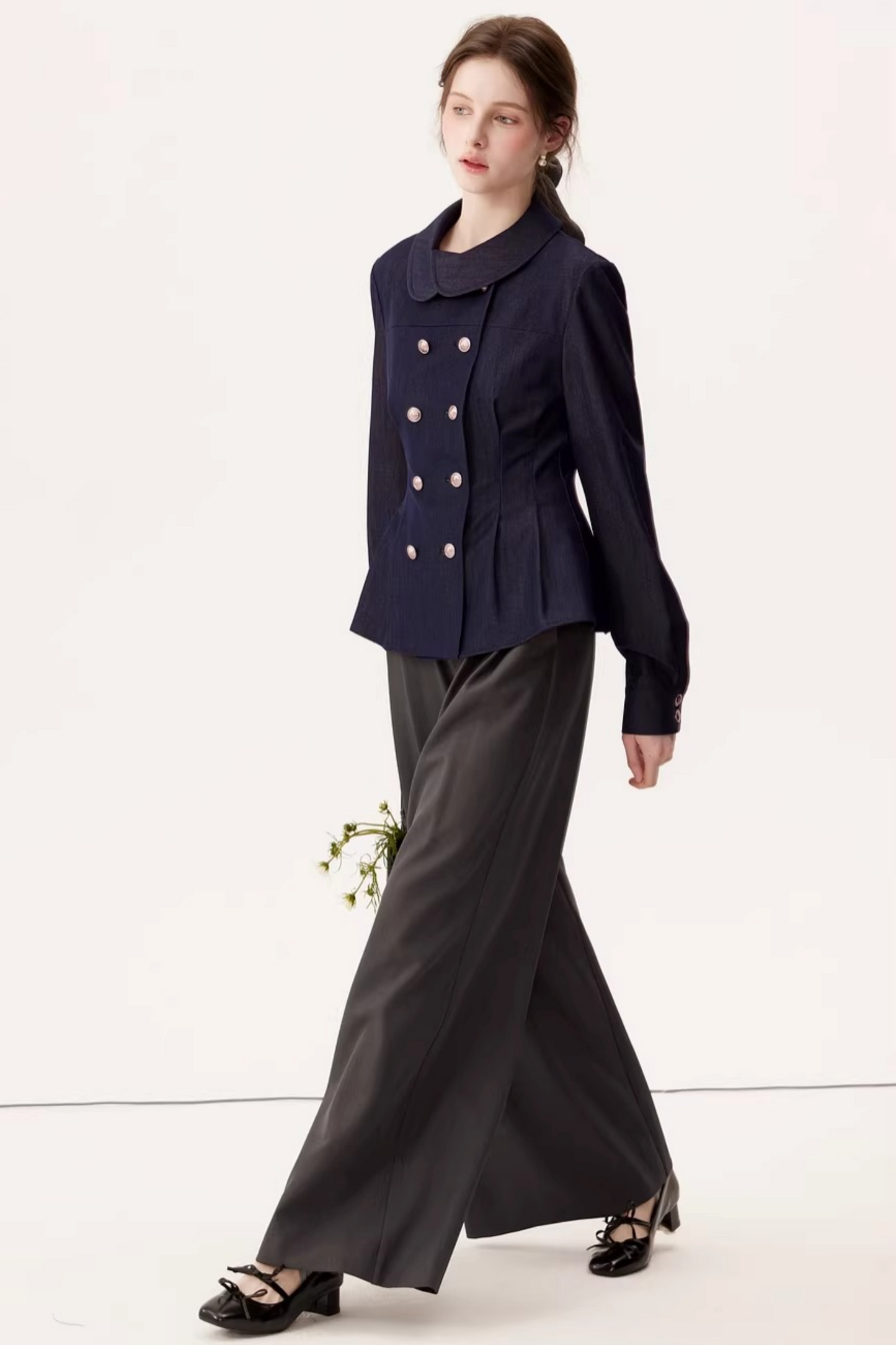 Vintage Faux Denim Blouse