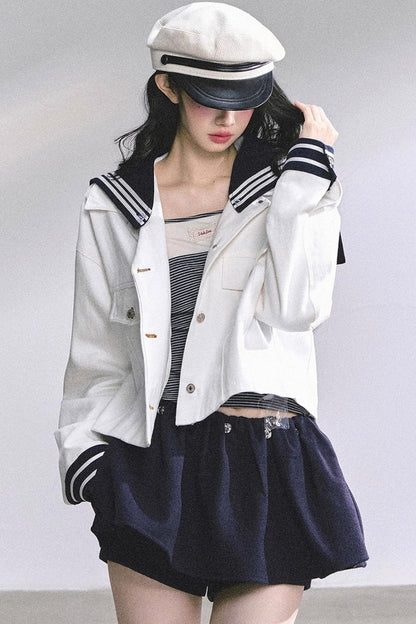 Luxury Denim Cargo Jacket