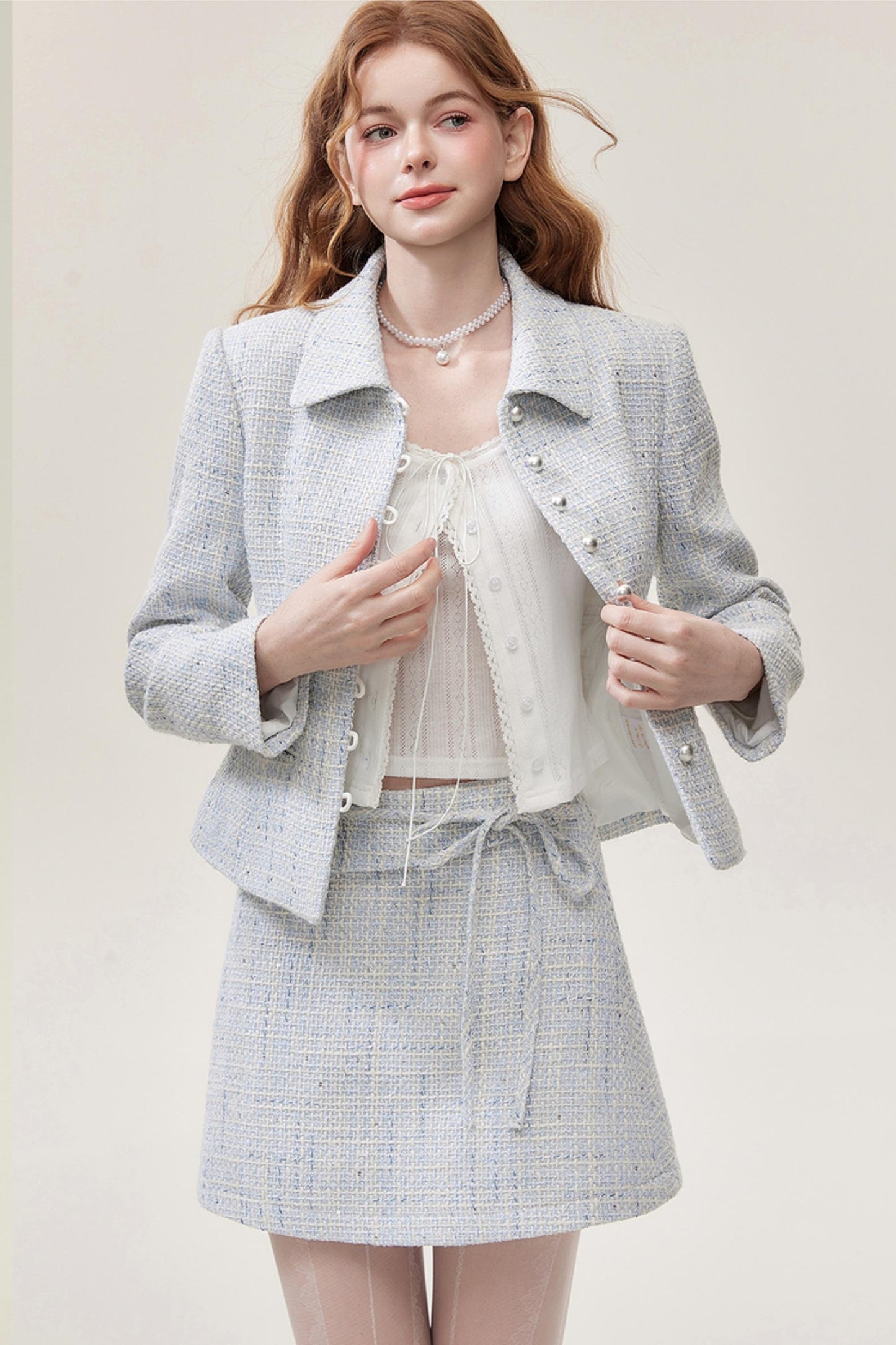 Chic Two-Piece Short Jacket Skirt Set-Up