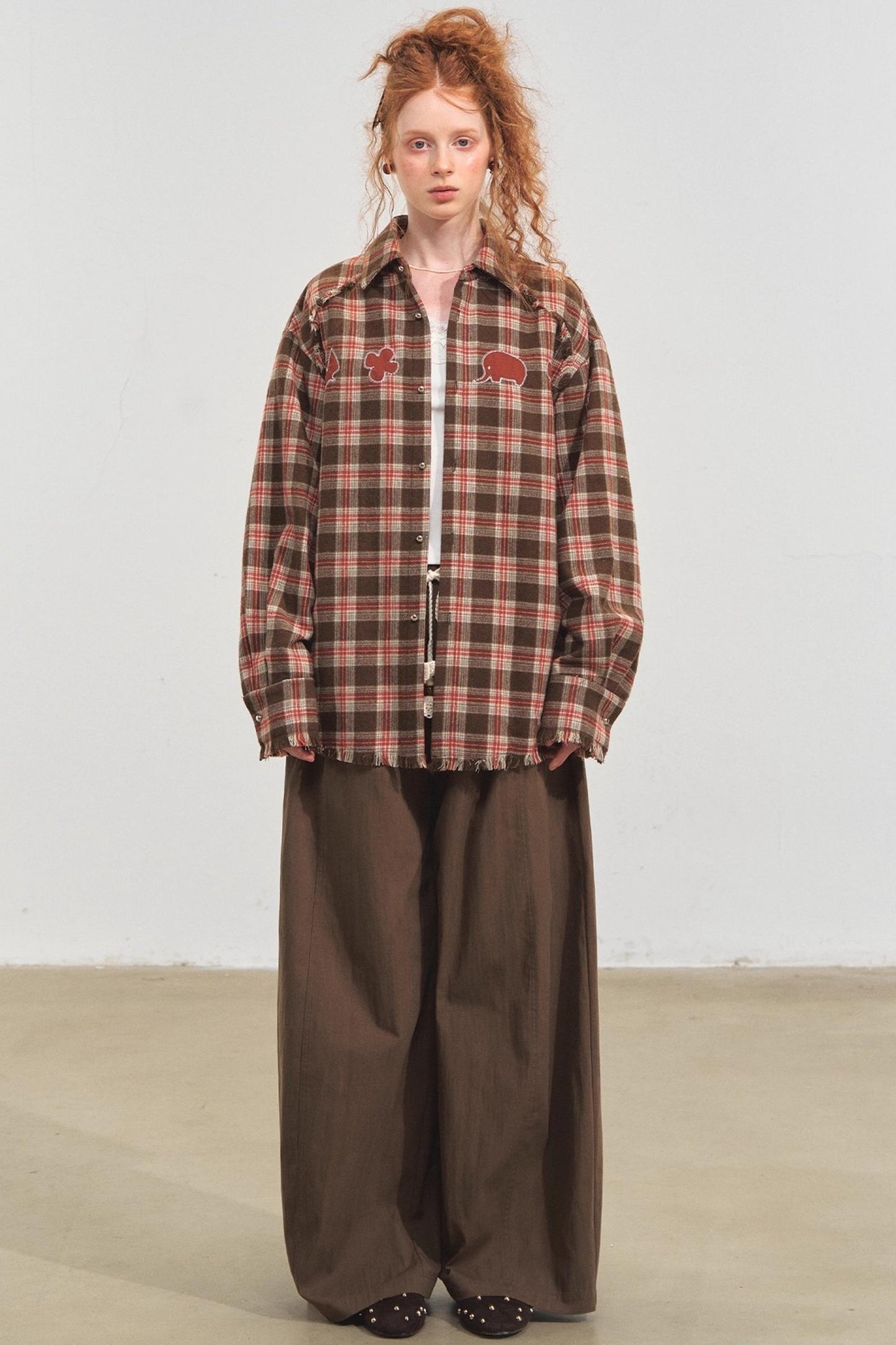 Wide-Leg Scimitar Pants