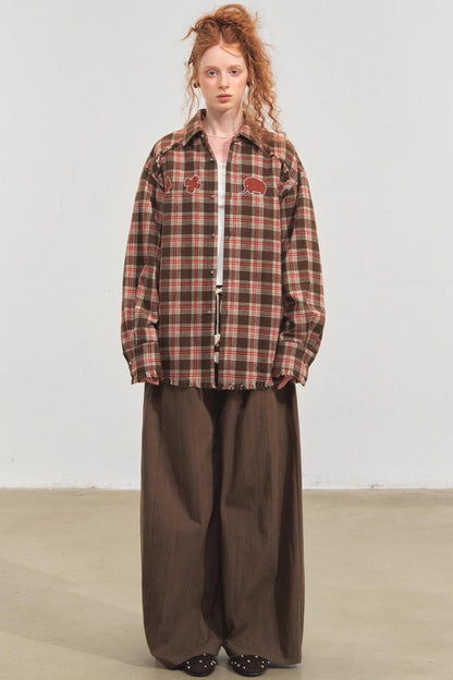 Wide-Leg Scimitar Pants