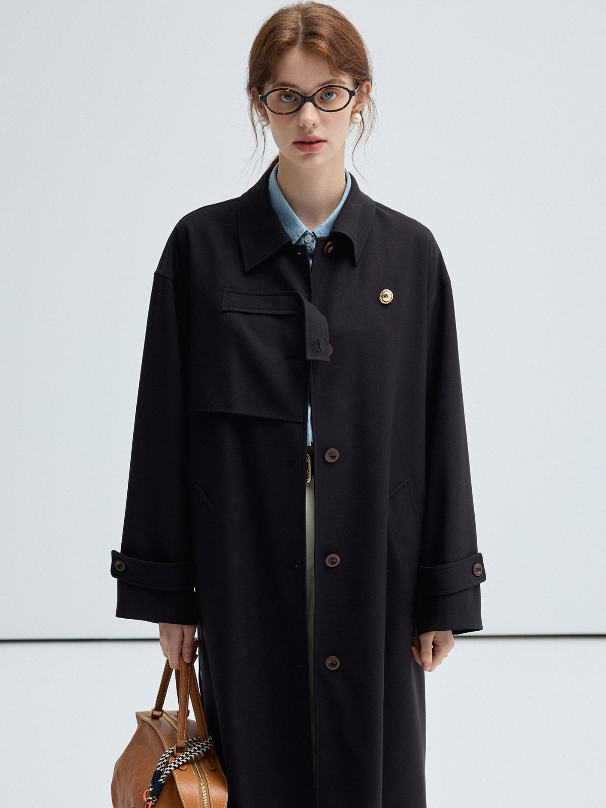 Autumn Black Trench Coat