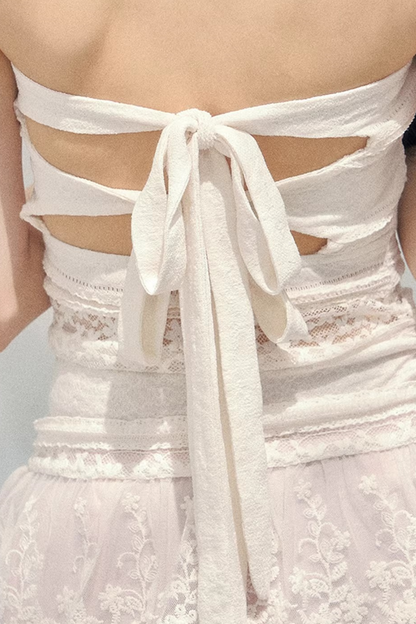 Hazy Muse Lace Tube Top