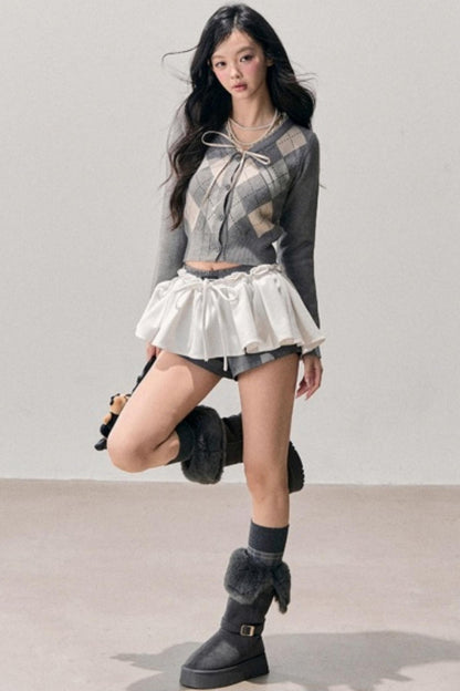 Plaid Annie Waltz Skirt