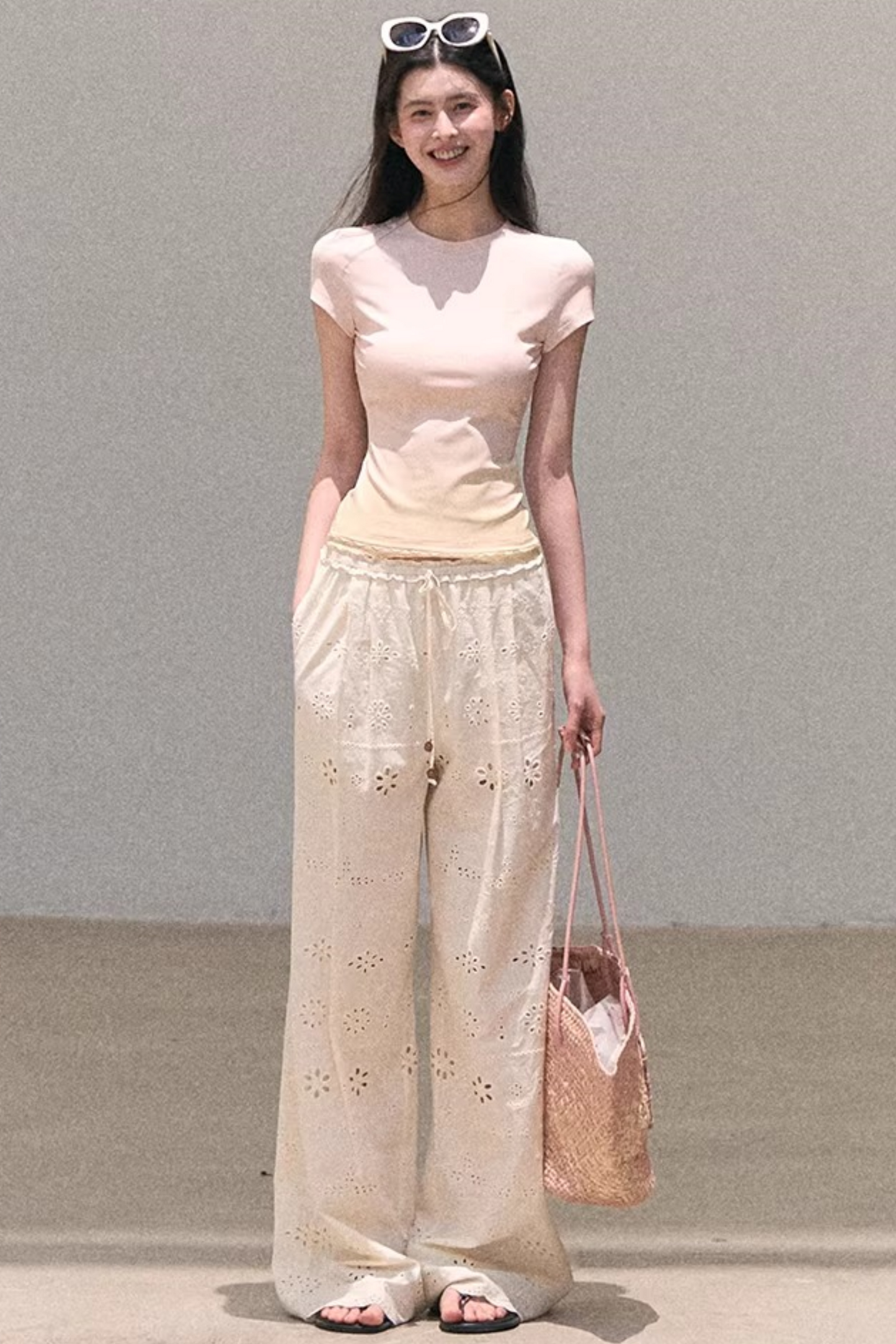 Embroidered Pure Cotton Pants