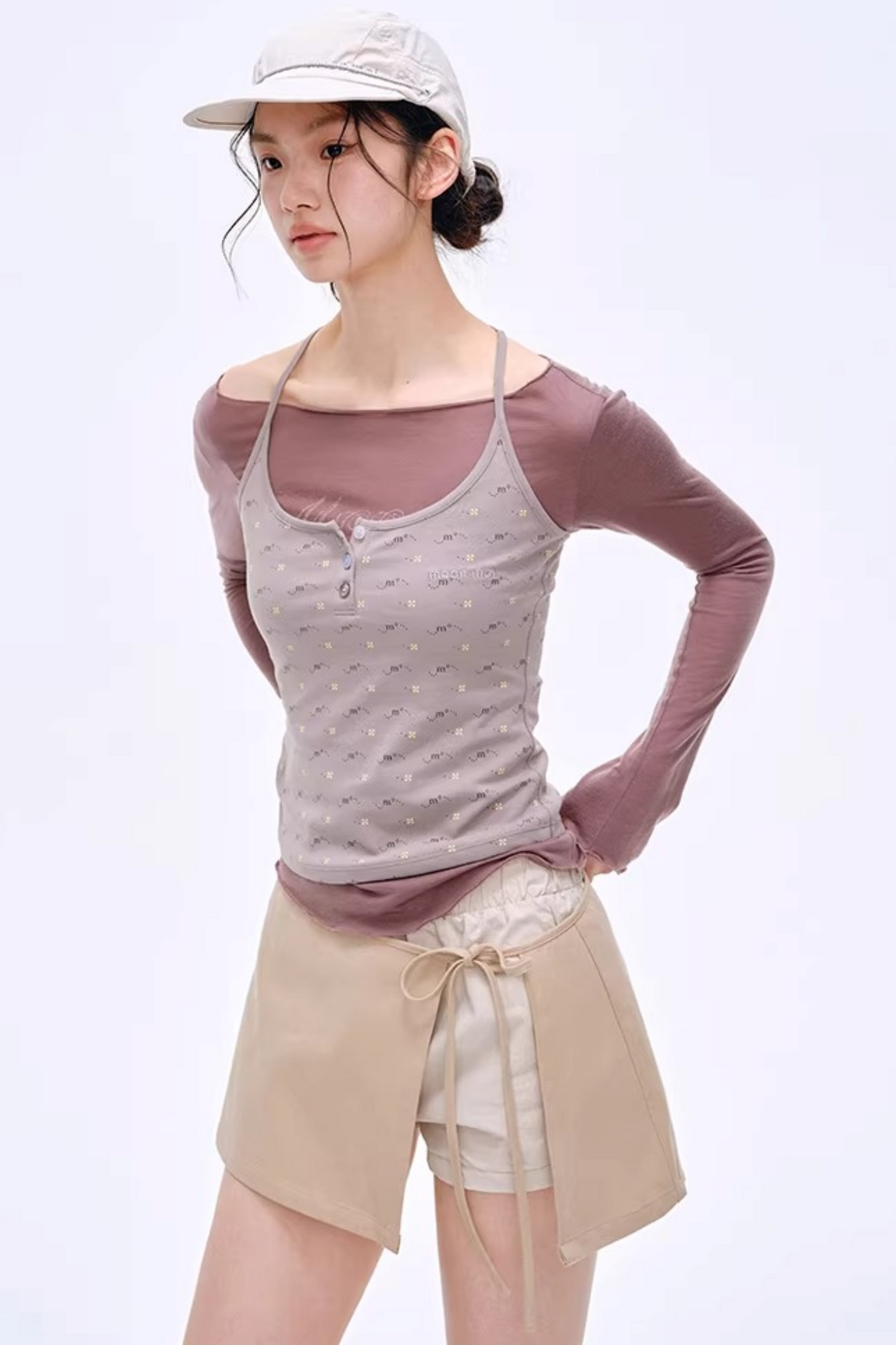 Side Slit Hip-Hugging Skirt Pants