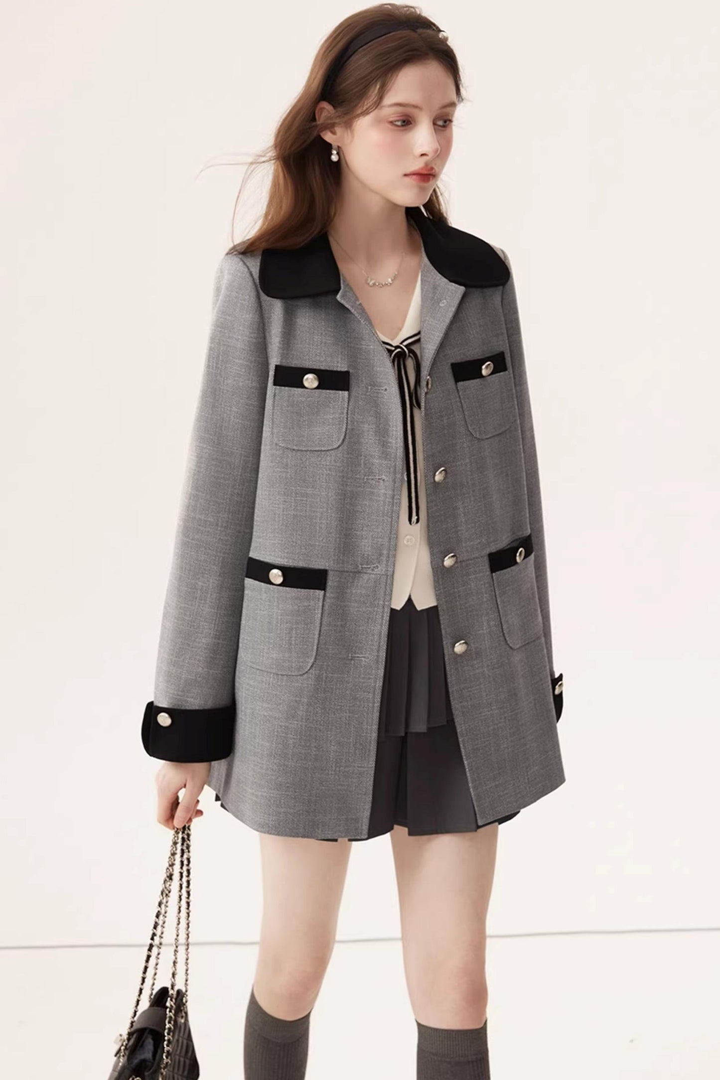 Elegant Color-Block Jacket