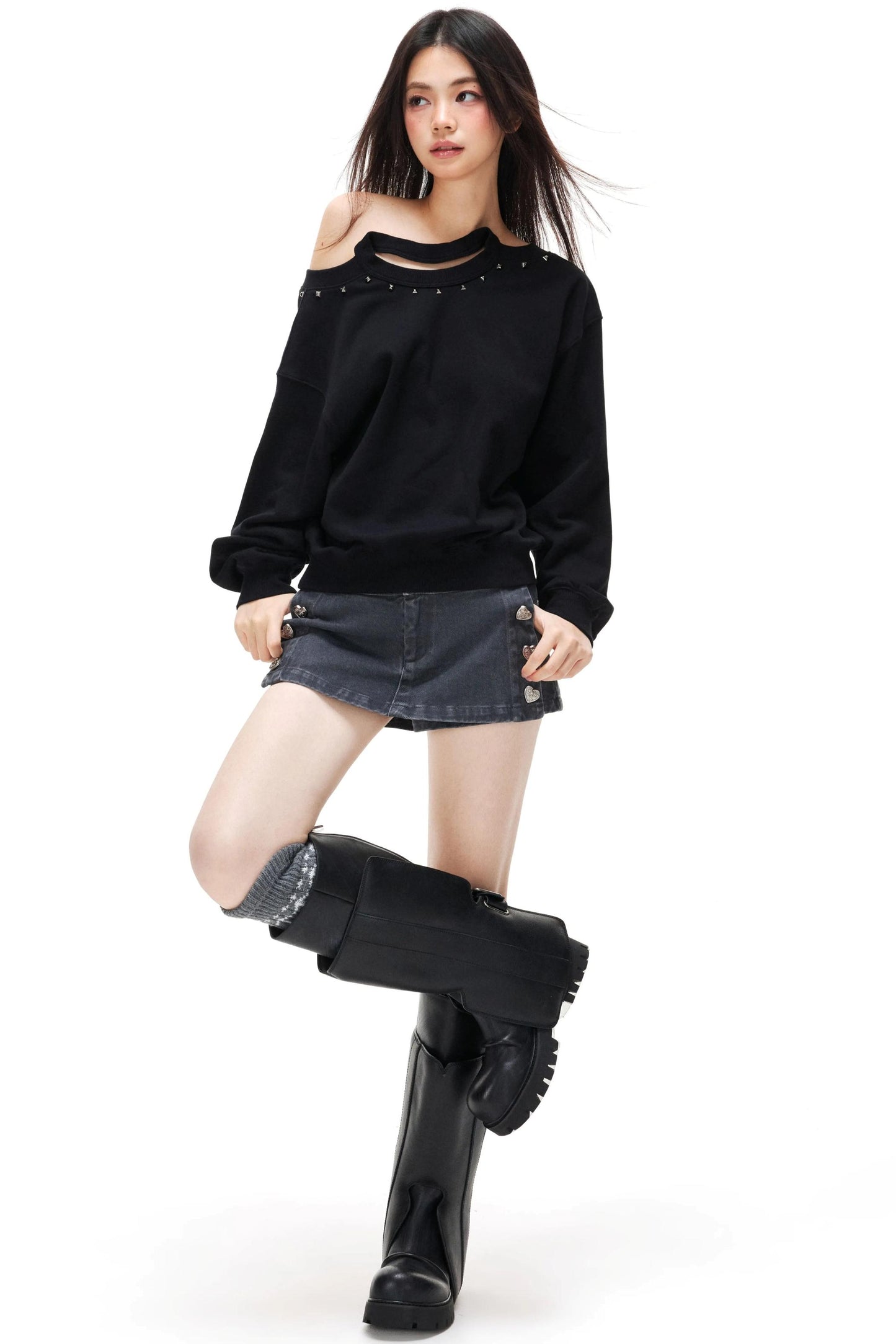 Enzyme Wash Twill Skirt Pants