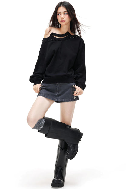 Enzyme Wash Twill Skirt Pants