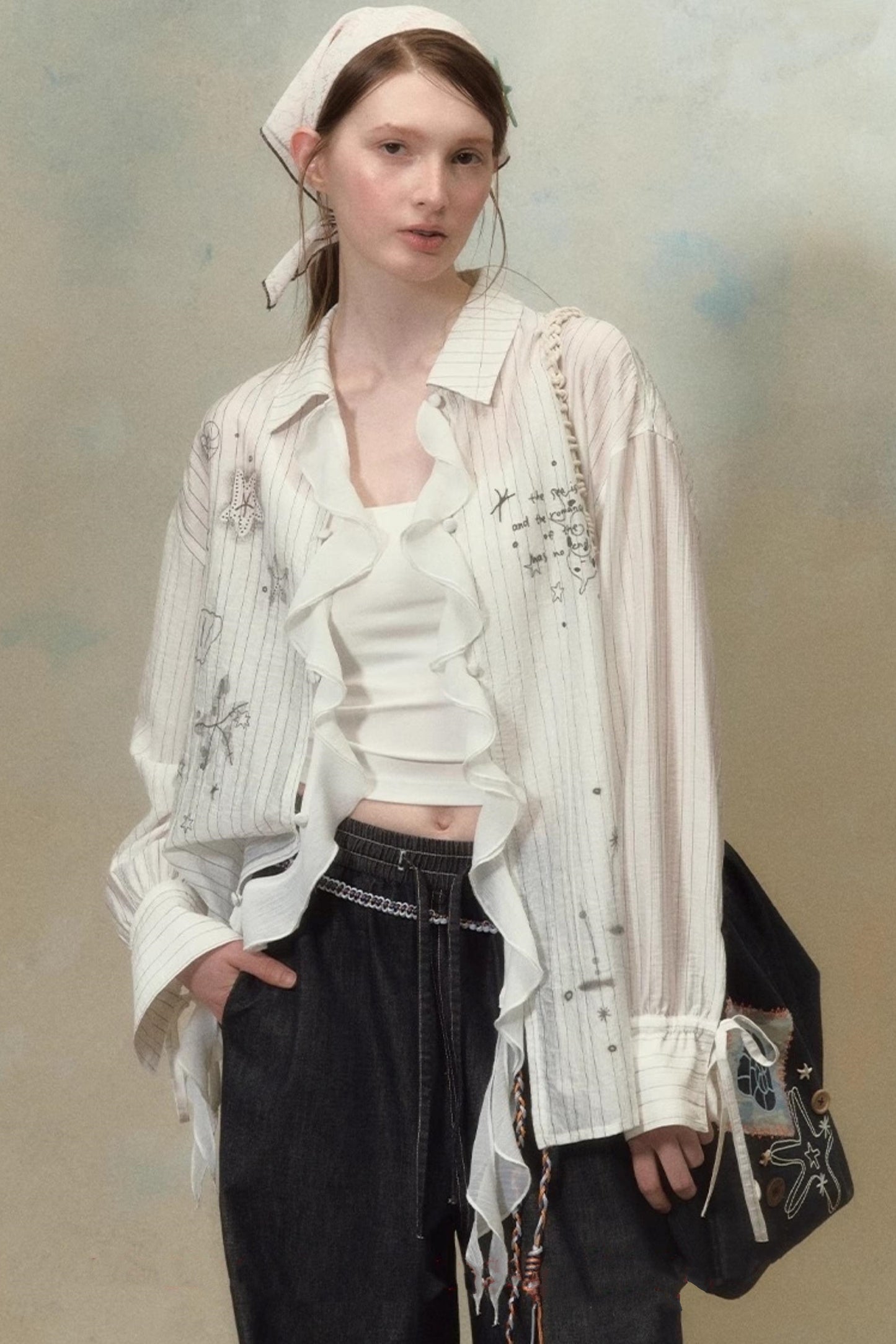 Elastic Wide Leg Jeans