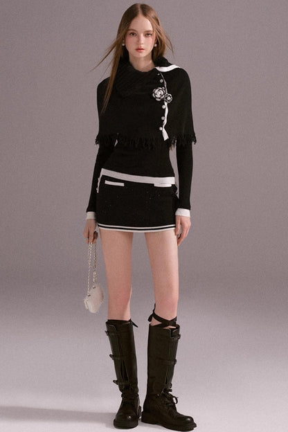 Hot Girl Slim Knitted Hip Skirt