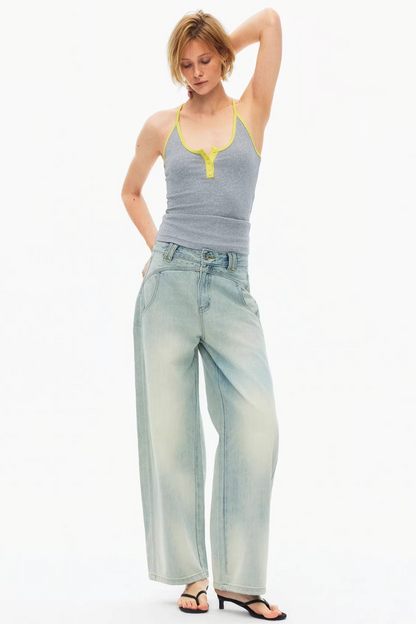 Color-Contrasting Slim-Fit Vest