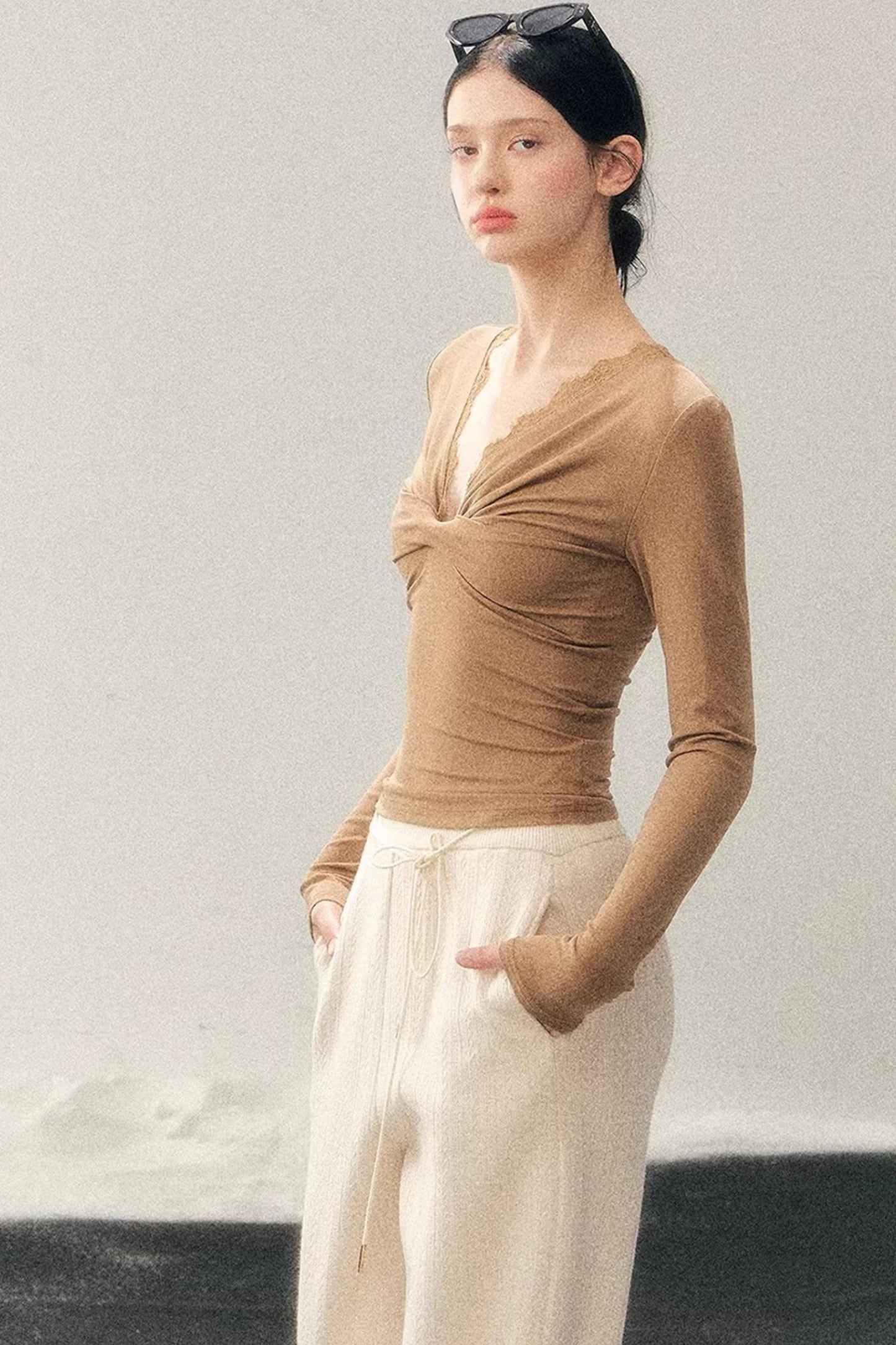 Ancient White Moonlight Lace Top