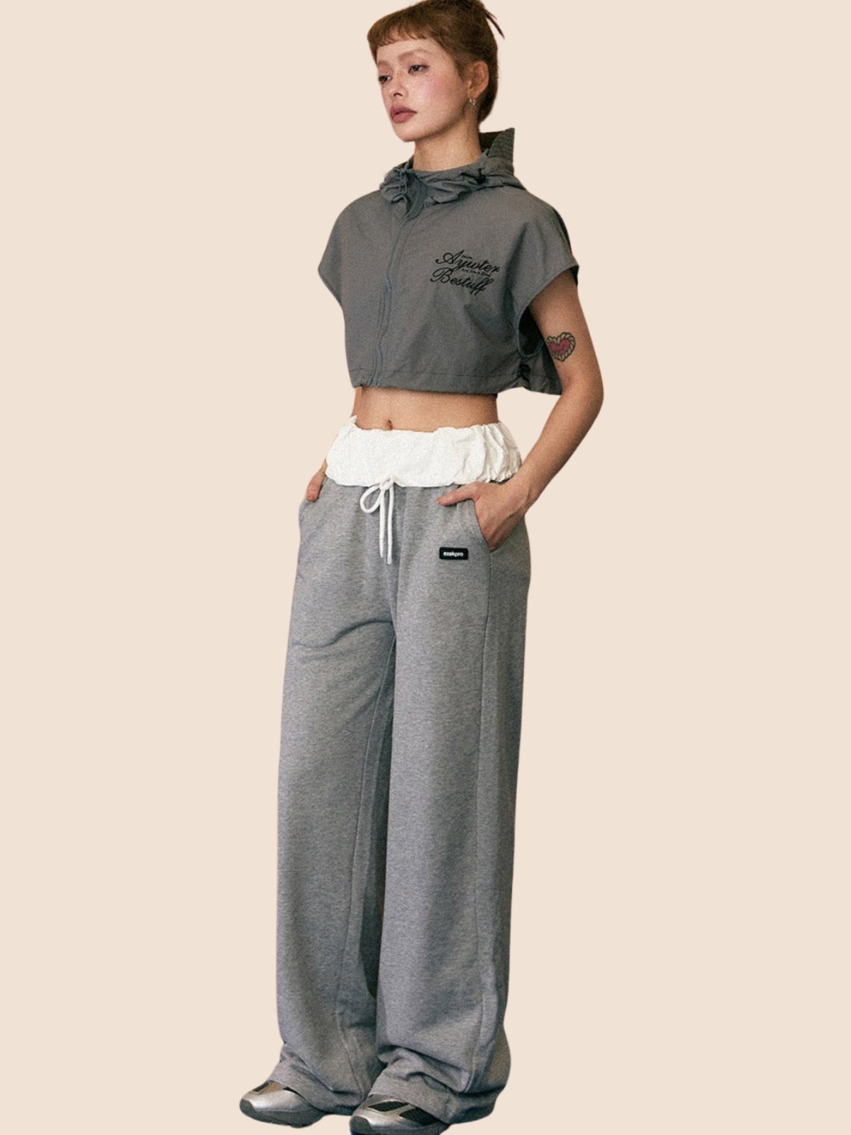 American Wide-Leg Mop Sweatpants