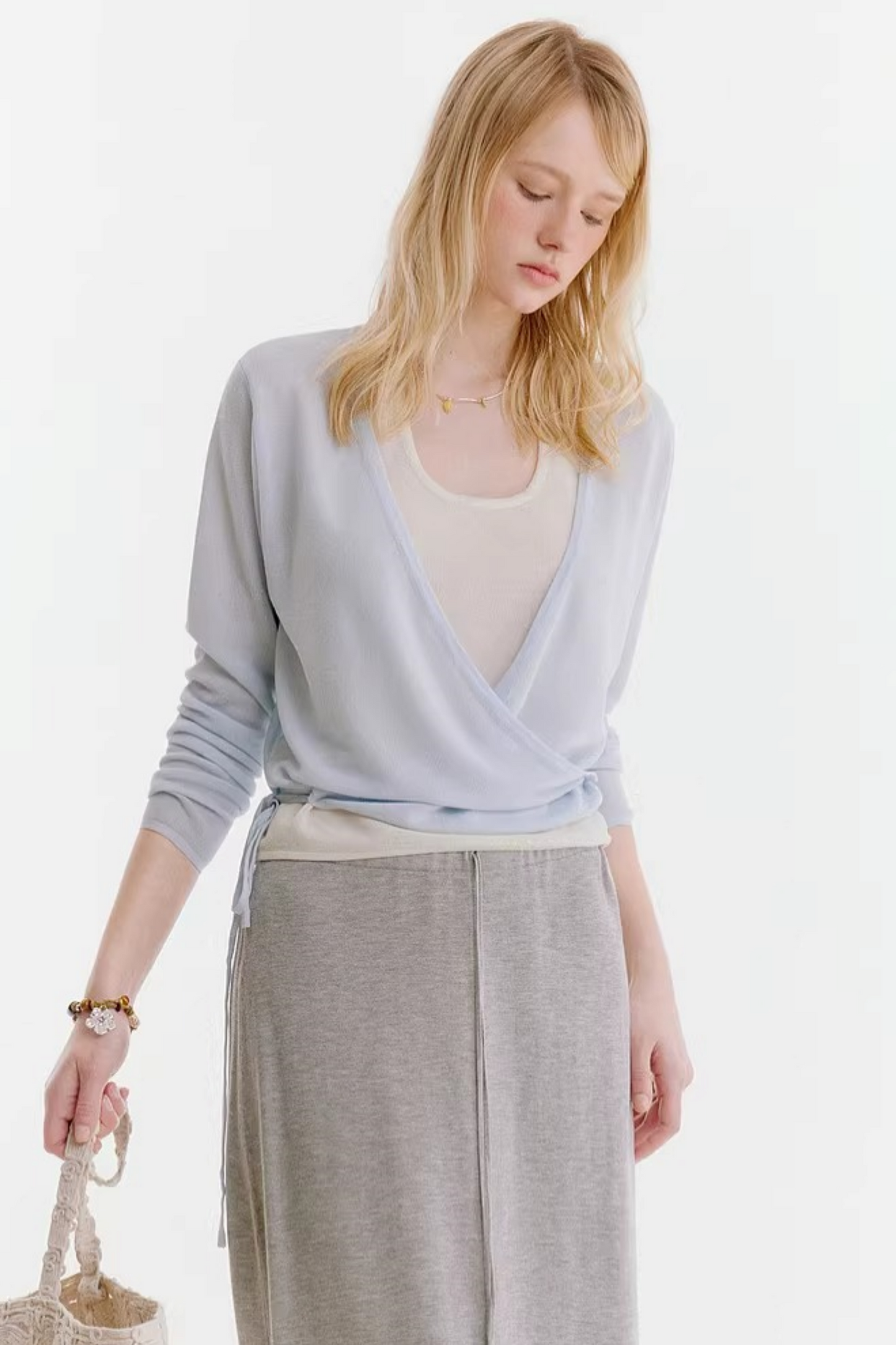 Gonna in maglia drappeggiata Lyocell