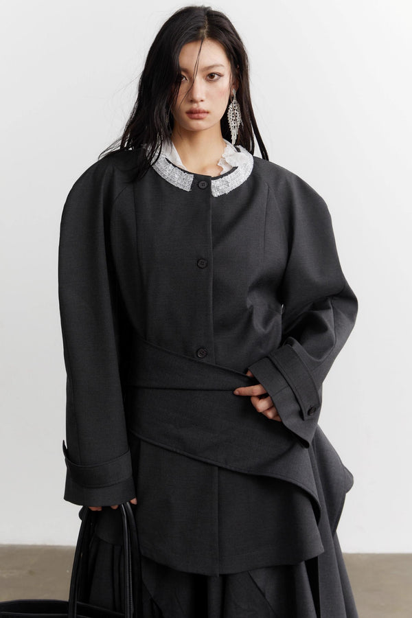 Celebrity Gray Blazer Top