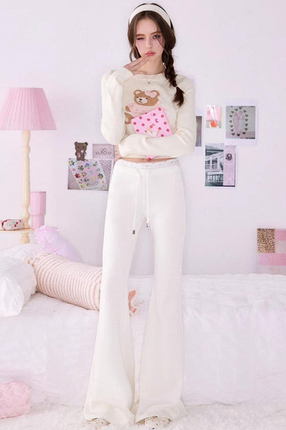 Bear Print Sweater Suspender Set-Up