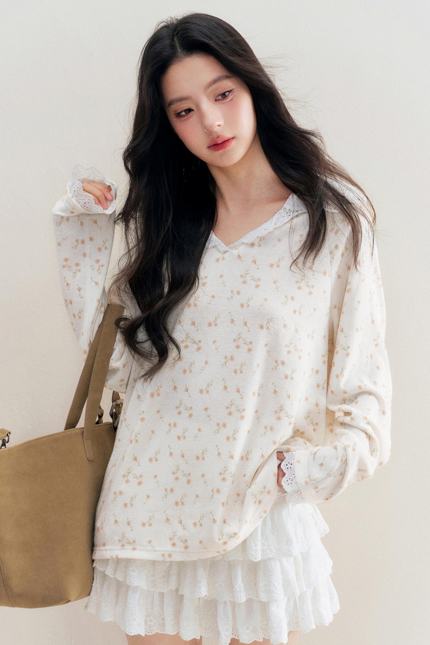 Floral Nocturne Long T-Shirt